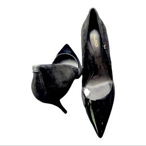 Aldo suede and patent leather heels